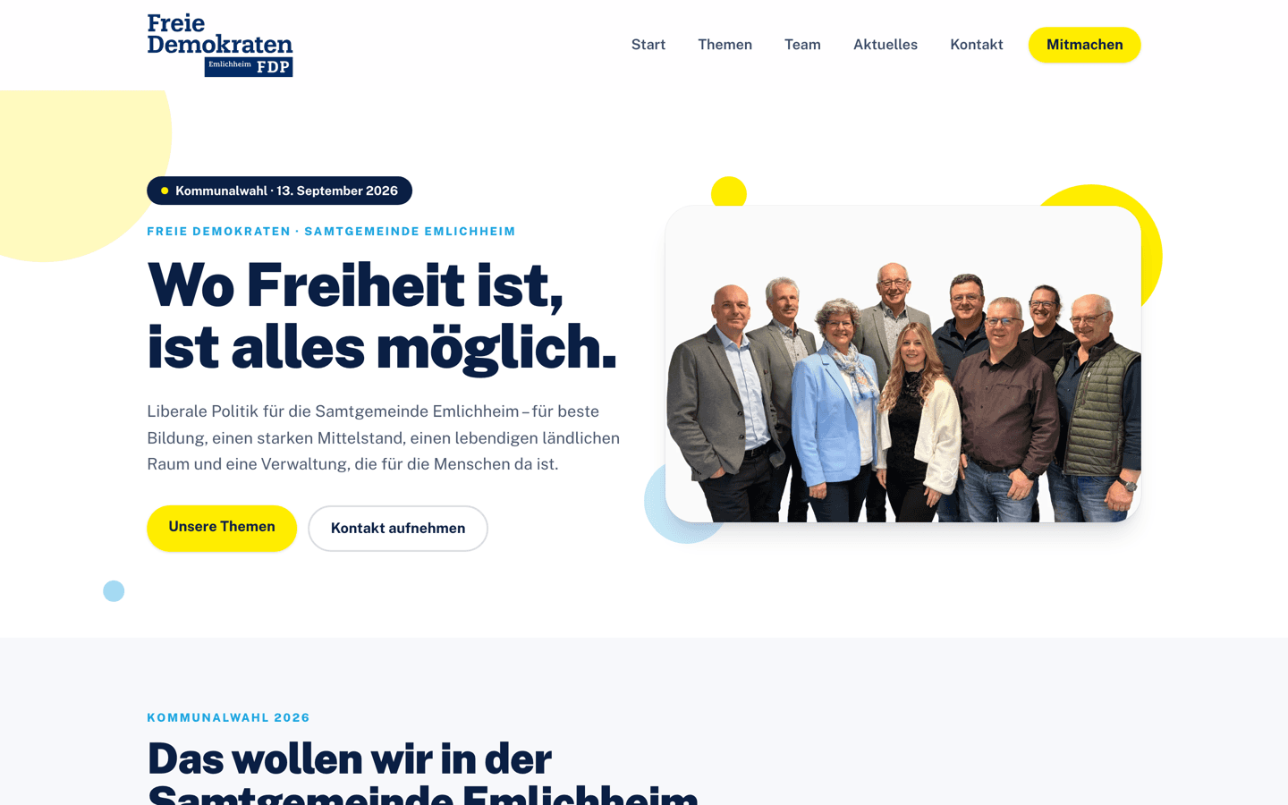 Screenshot von FDP Samtgemeinde Emlichheim