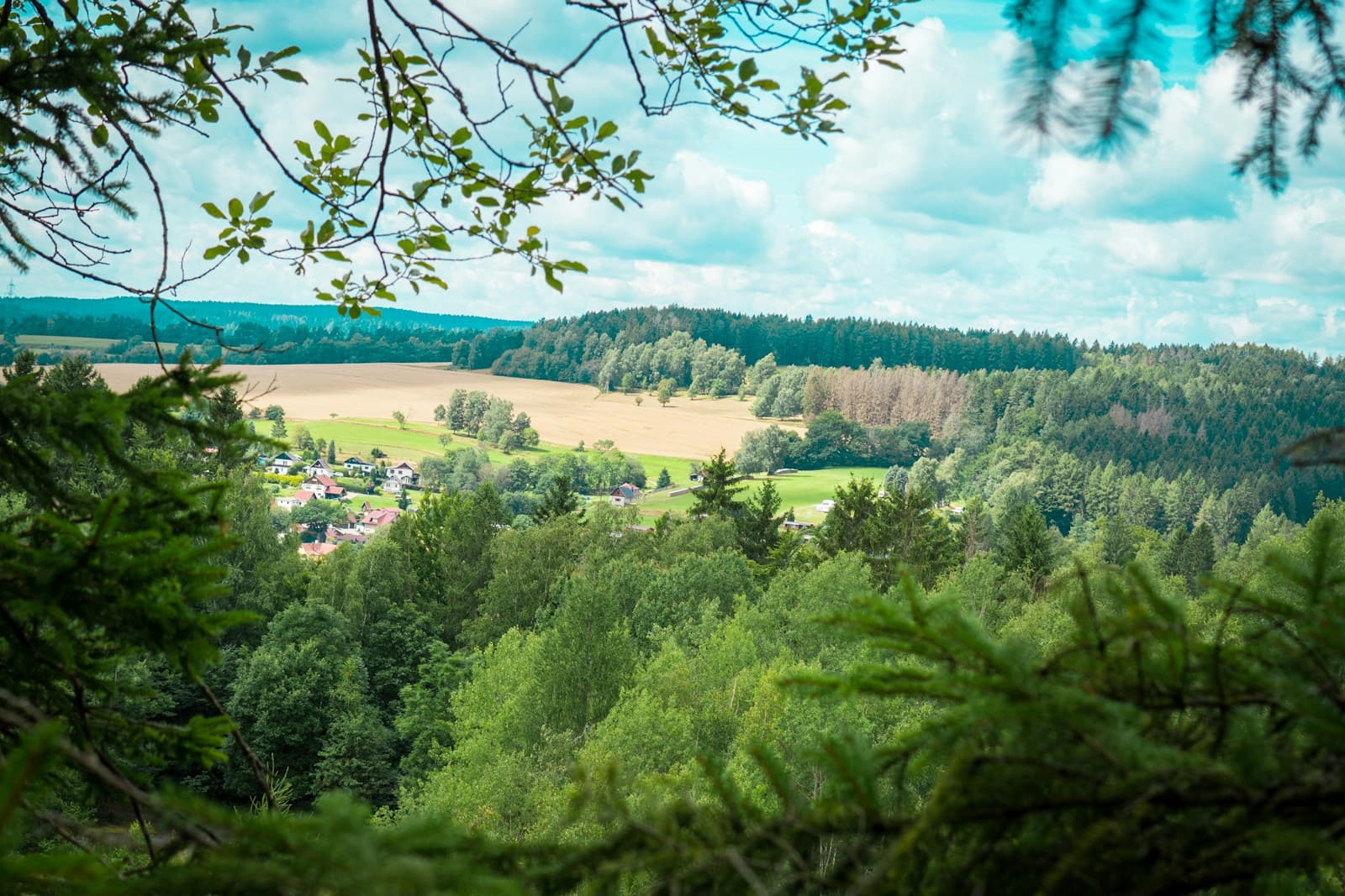 Blick über eine Kleinstadt in Niedersachsen